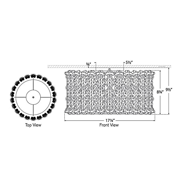 Visual Comfort Signature Catania Braided Ceiling Flush Light