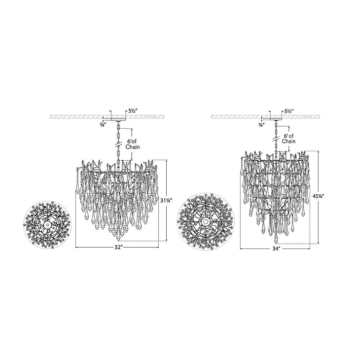 Visual Comfort Signature Rayne Chandelier