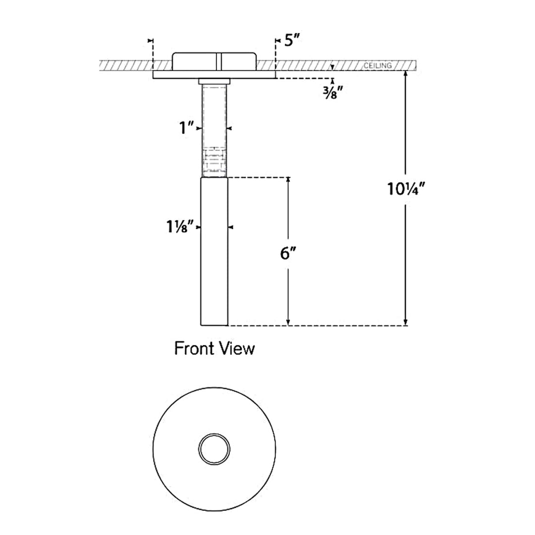 Visual Comfort Signature Rousseau Tube Ceiling Flush Light