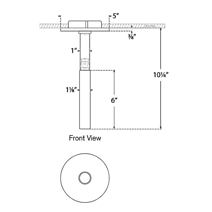 Visual Comfort Signature Rousseau Tube Ceiling Flush Light