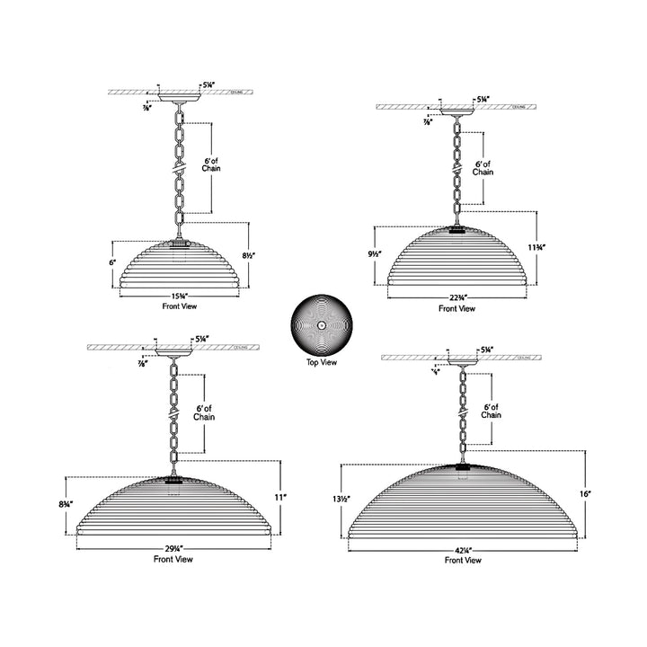 Visual Comfort Signature Emerson Dome Pendant