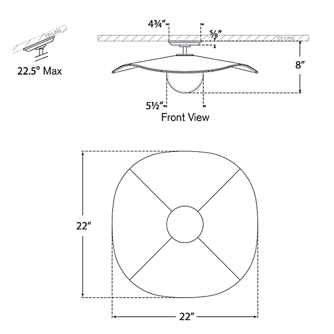 Visual Comfort Signature Mahalo Semi Flush Ceiling Light