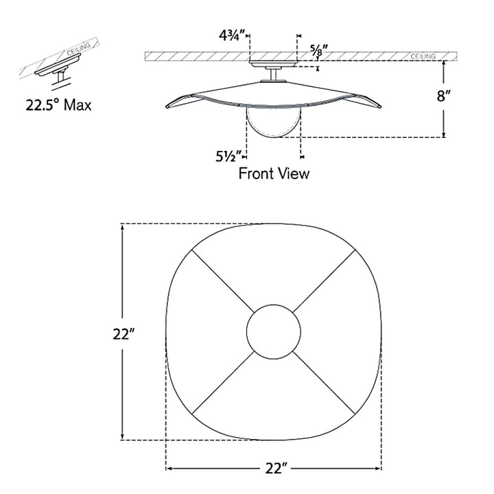 Visual Comfort Signature Mahalo Semi Flush Ceiling Light