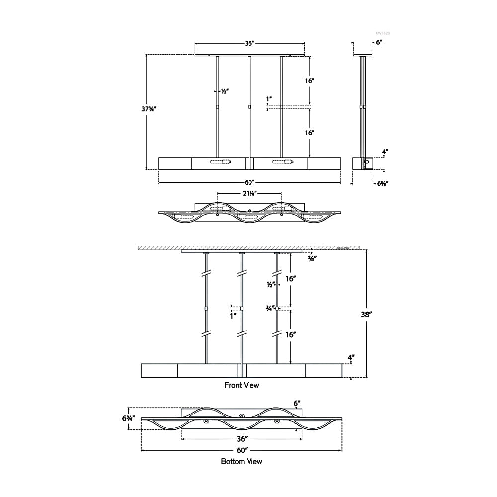 Visual Comfort Signature Avant Linear Pendant