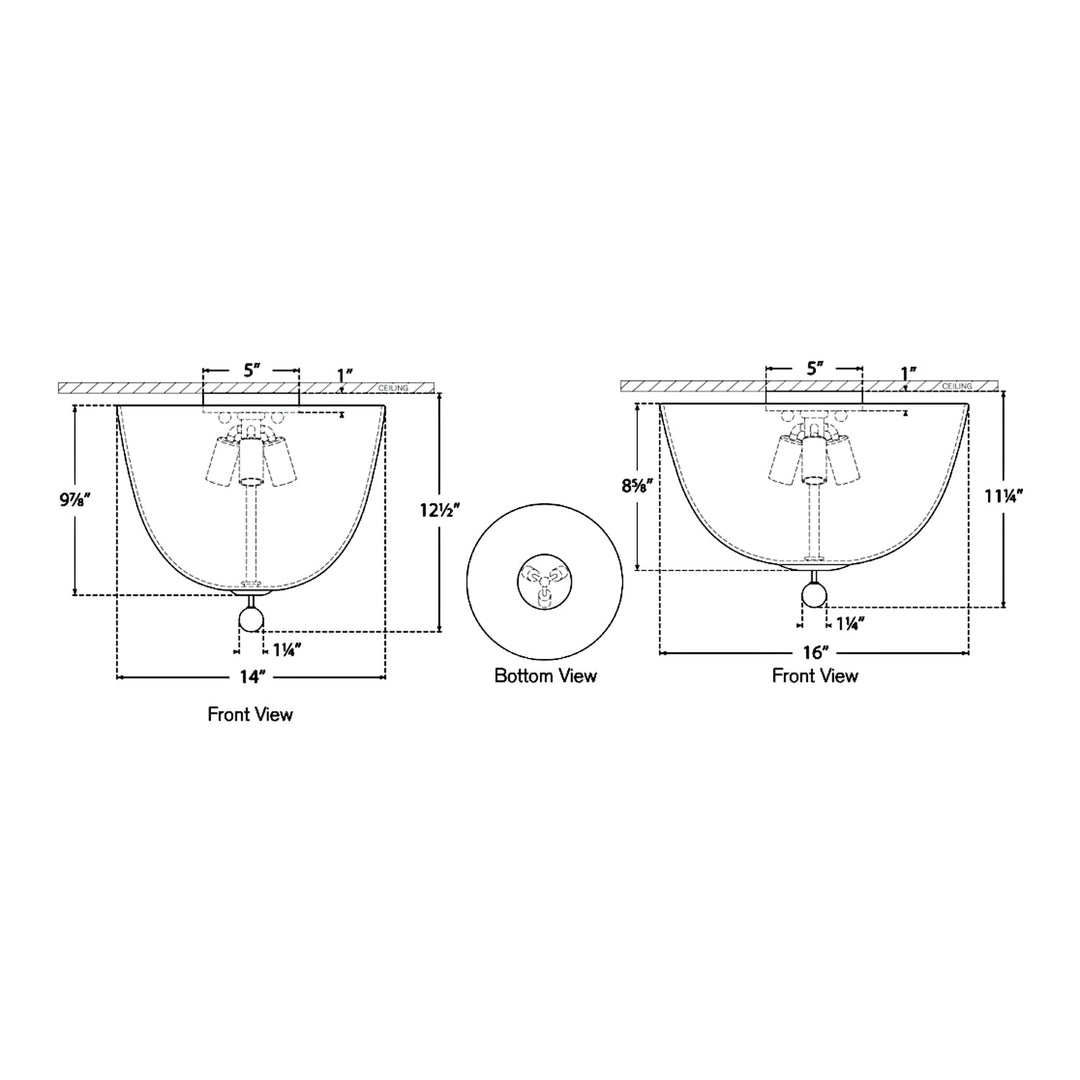 Visual Comfort Signature Brisa Ceiling Flush Light