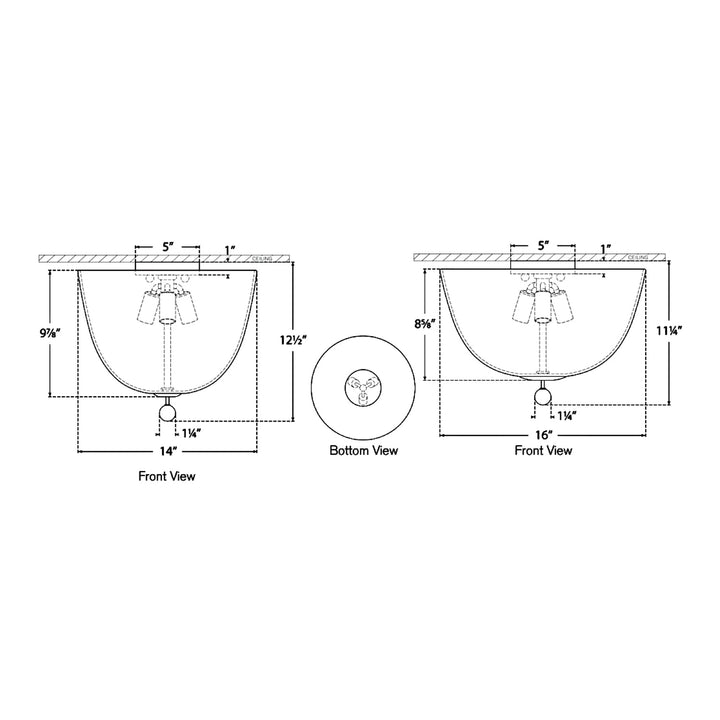 Visual Comfort Signature Brisa Ceiling Flush Light