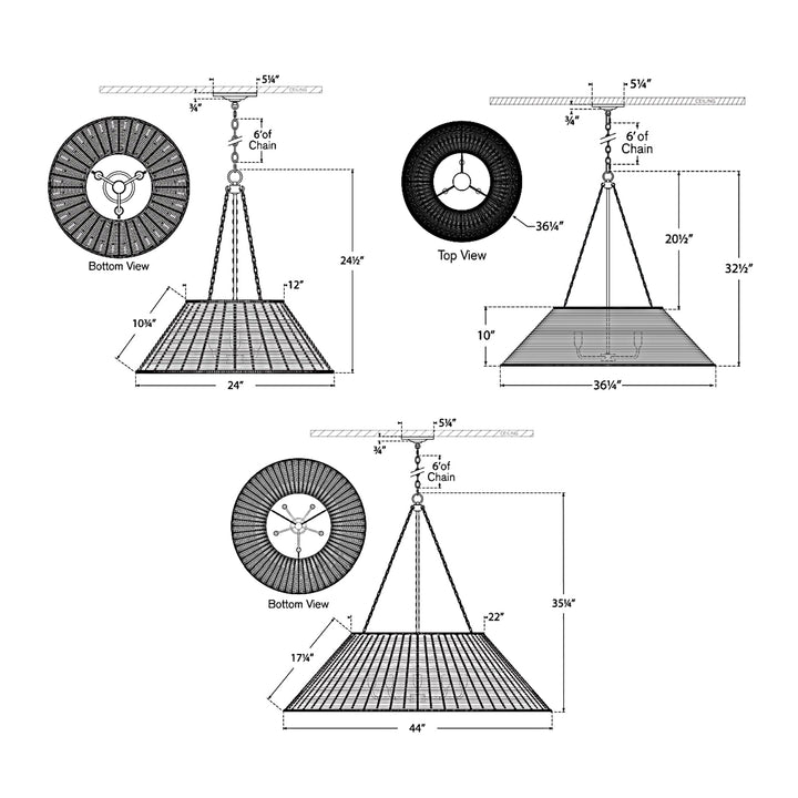 Visual Comfort Signature Corinne Woven Chandelier