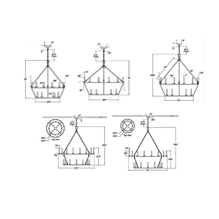 Visual Comfort Signature Darlana Two Tiered Ring Chandelier