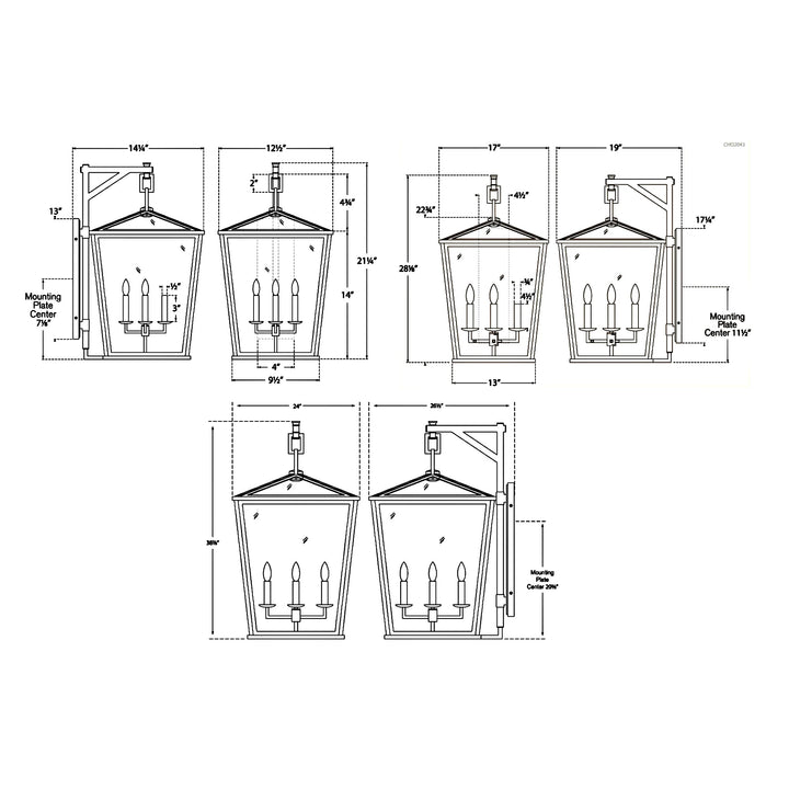 Visual Comfort Signature Darlana Bracketed Outdoor Wall Light