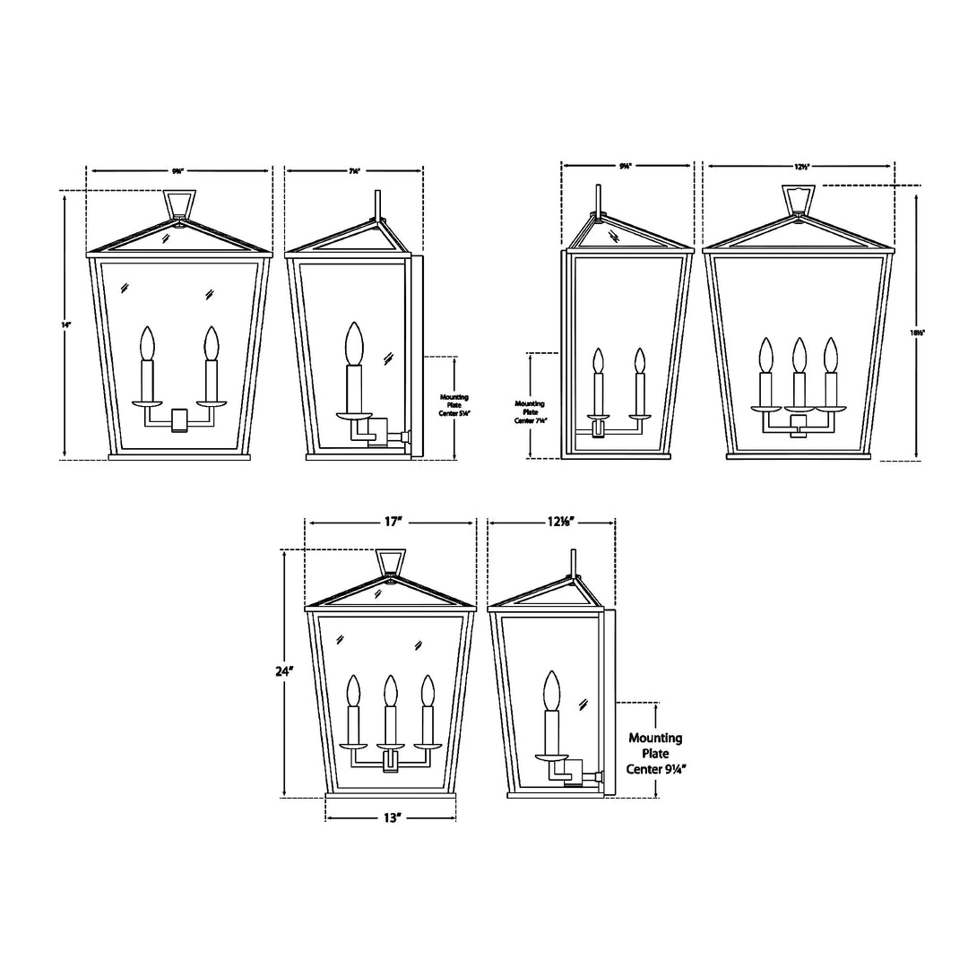 Visual Comfort Signature Darlana Solid Outdoor Wall Light