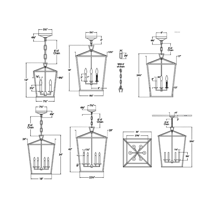 Visual Comfort Signature Darlana Lantern Pendant