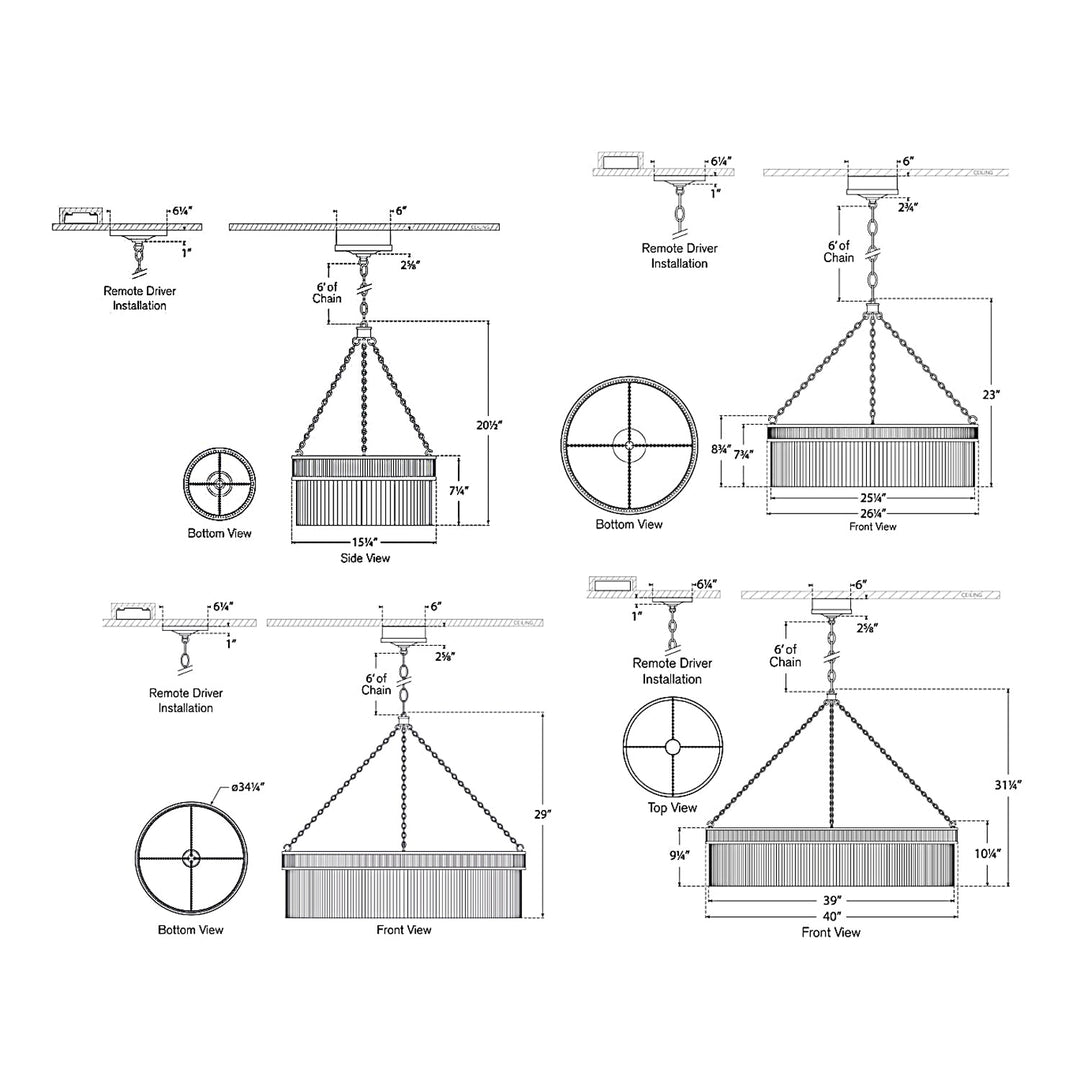 Visual Comfort Signature Menil Chandelier