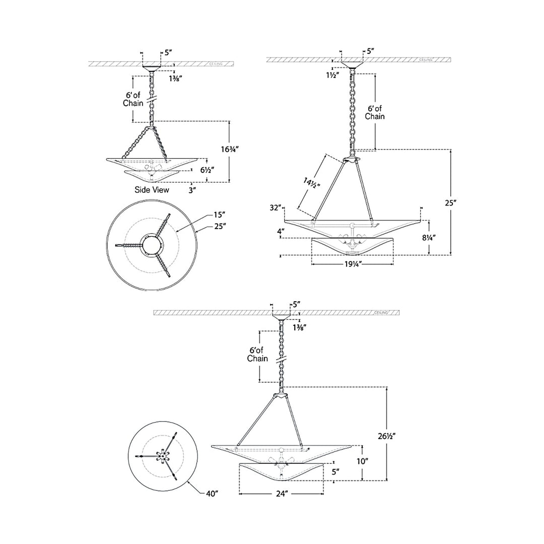Visual Comfort Signature Mollino Chandelier