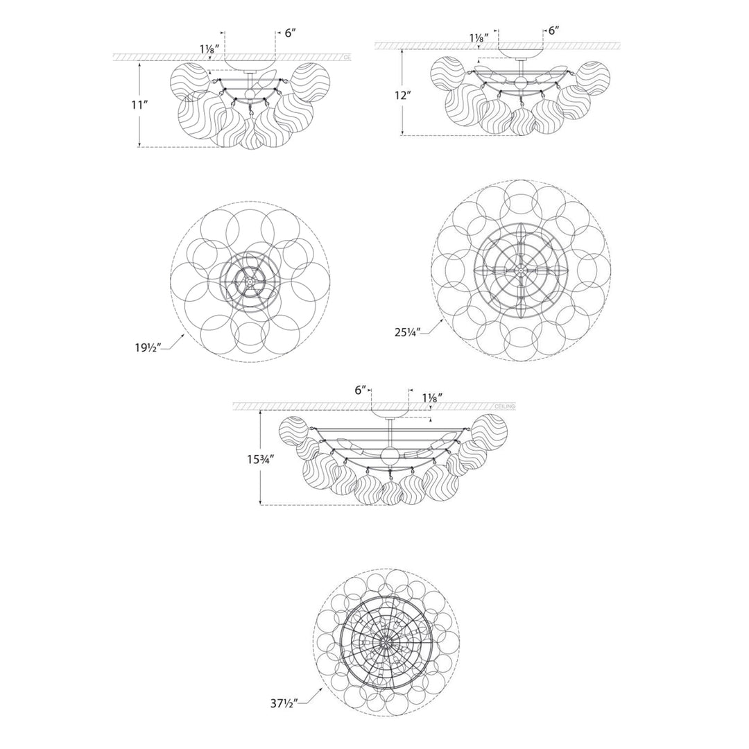 Visual Comfort Signature Talia Ceiling Flush Light