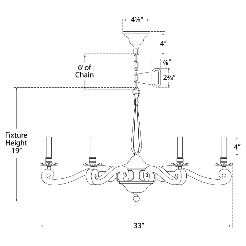 Visual Comfort Signature Myrna Chandelier