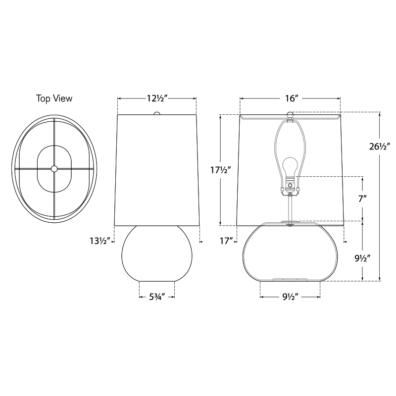 Visual Comfort Signature Sumava Table Lamp