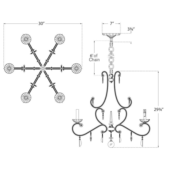Visual Comfort Signature Montmartre Chandelier