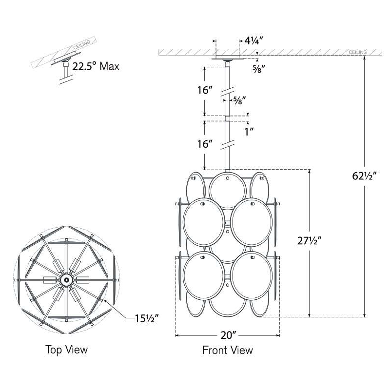 Visual Comfort Signature Loire Barrel Chandelier