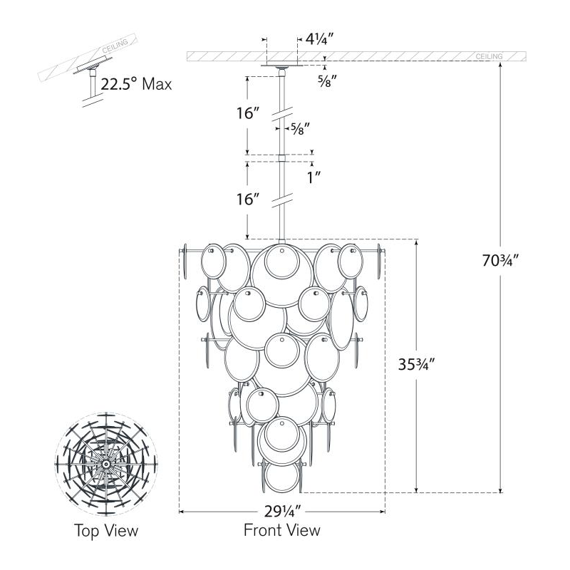 Visual Comfort Signature Loire Cascading Chandelier