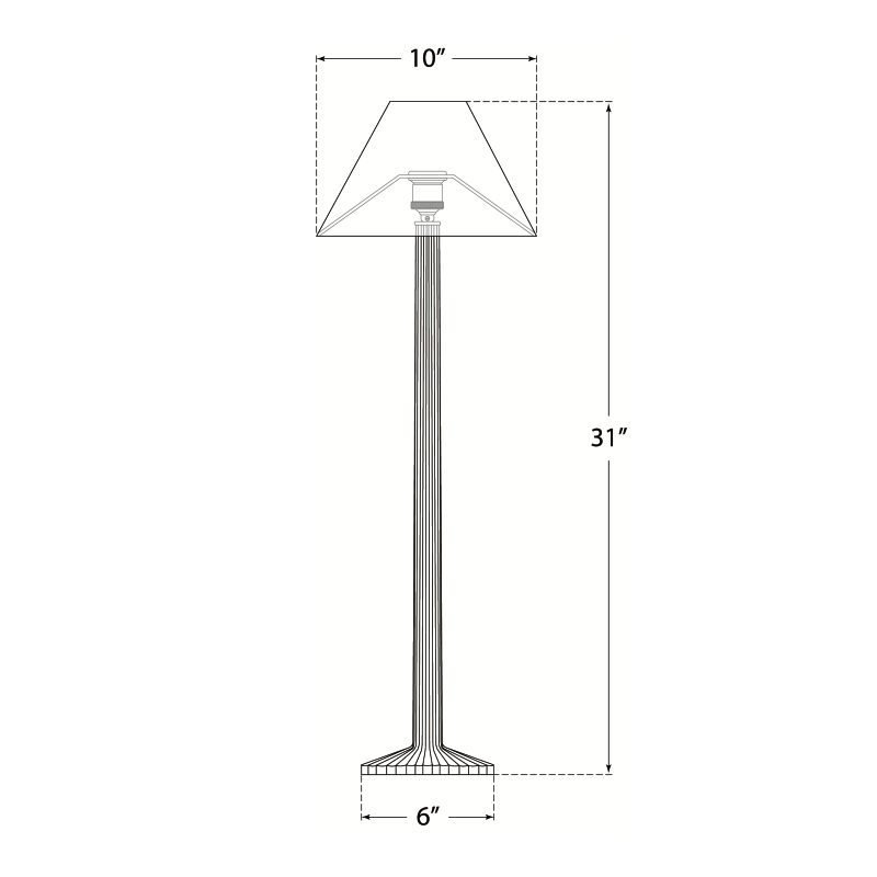 Visual Comfort Signature Strie Buffet Table Lamp