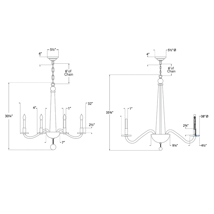 Visual Comfort Signature Bernardo Chandelier