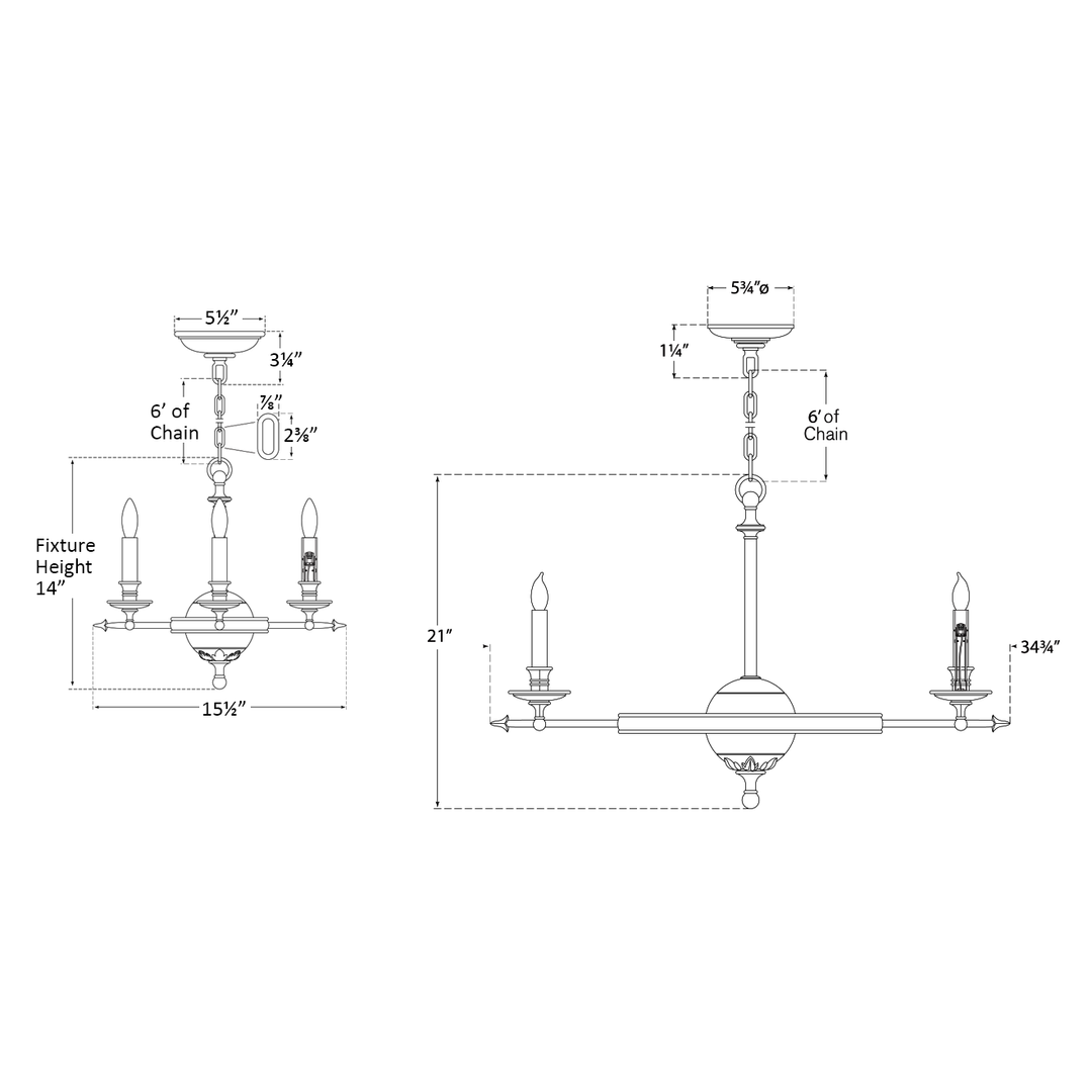 Visual Comfort Signature Leaf and Arrow Chandelier
