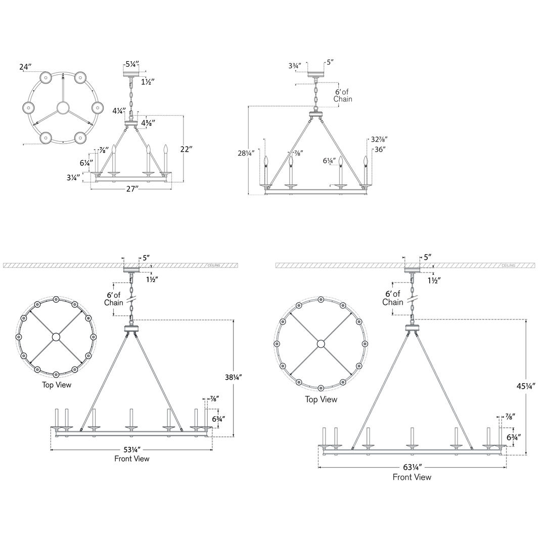 Visual Comfort Signature Launceton Ring Chandelier