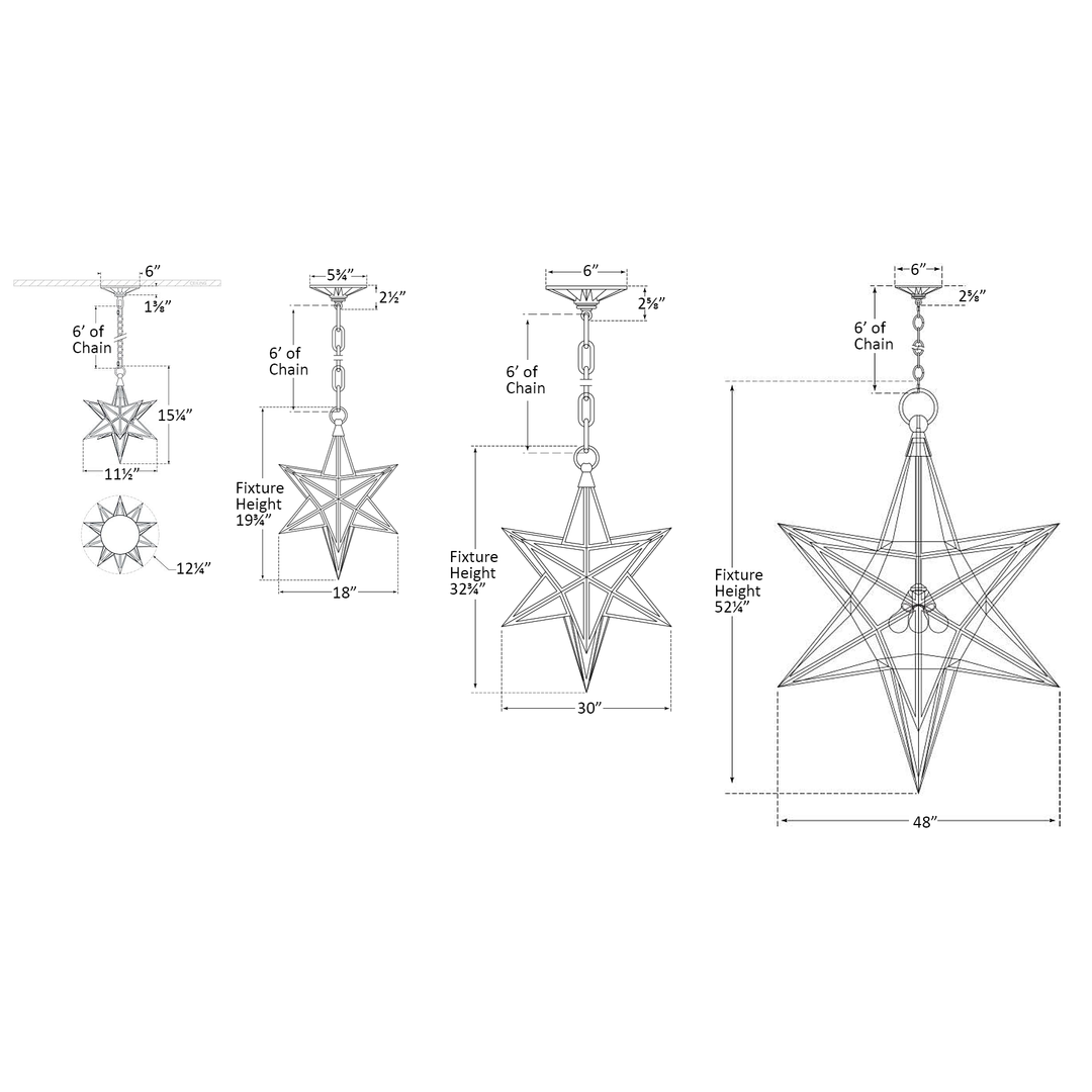 Visual Comfort Signature Moravian Star Pendant