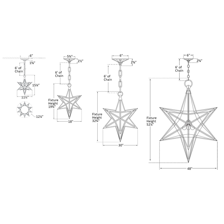 Visual Comfort Signature Moravian Star Pendant
