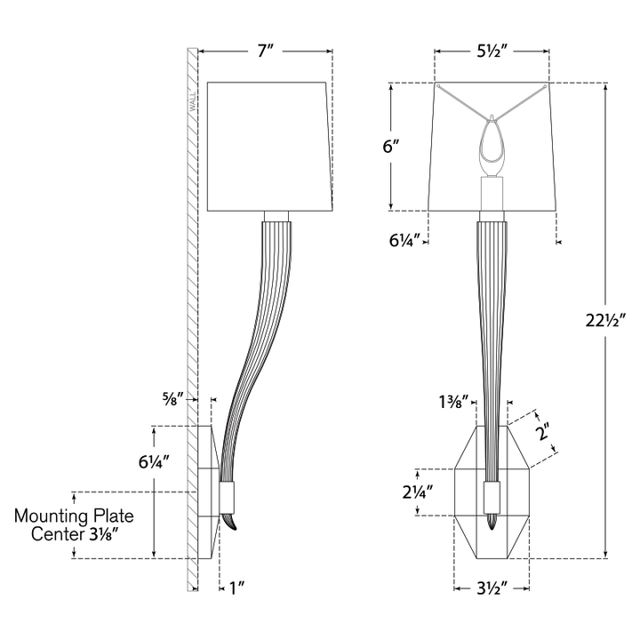 Visual Comfort Signature Ruhlmann Single Wall Sconce