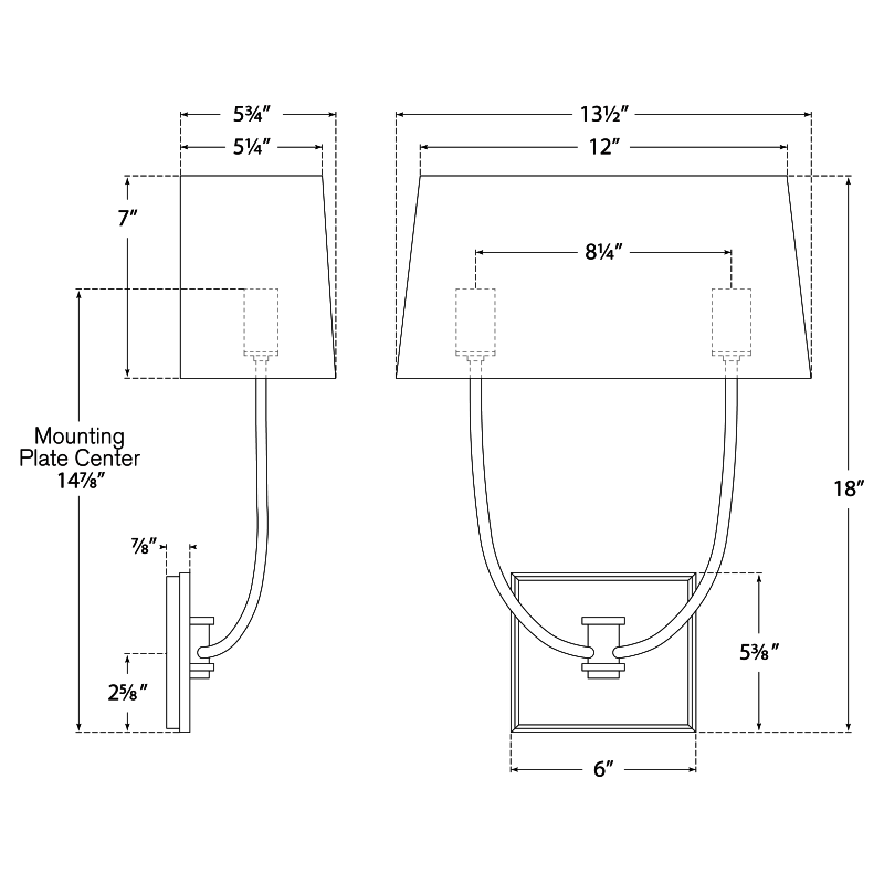 Visual Comfort Signature Venini Double Wall Sconce