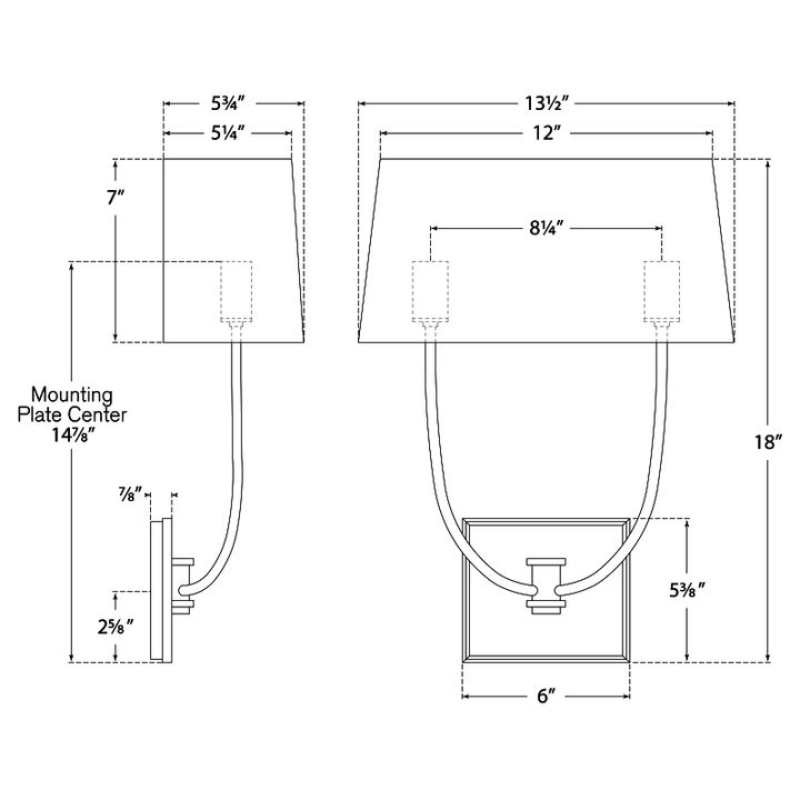 Visual Comfort Signature Venini Double Wall Sconce