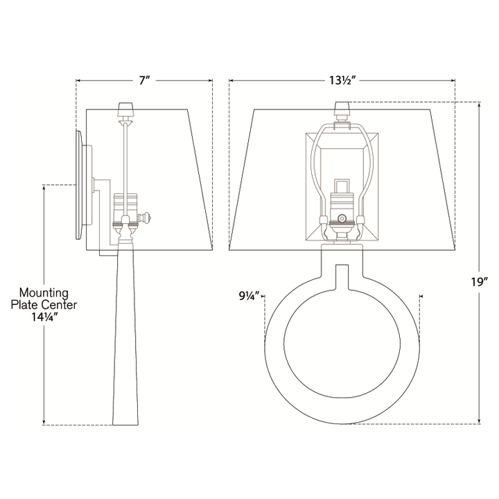 Visual Comfort Signature Ring Form Wall Sconce