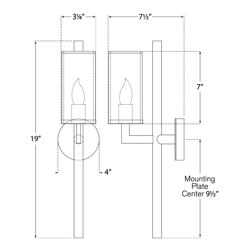 Visual Comfort Signature Liaison Single Wall Sconce