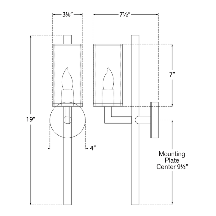 Visual Comfort Signature Liaison Single Wall Sconce