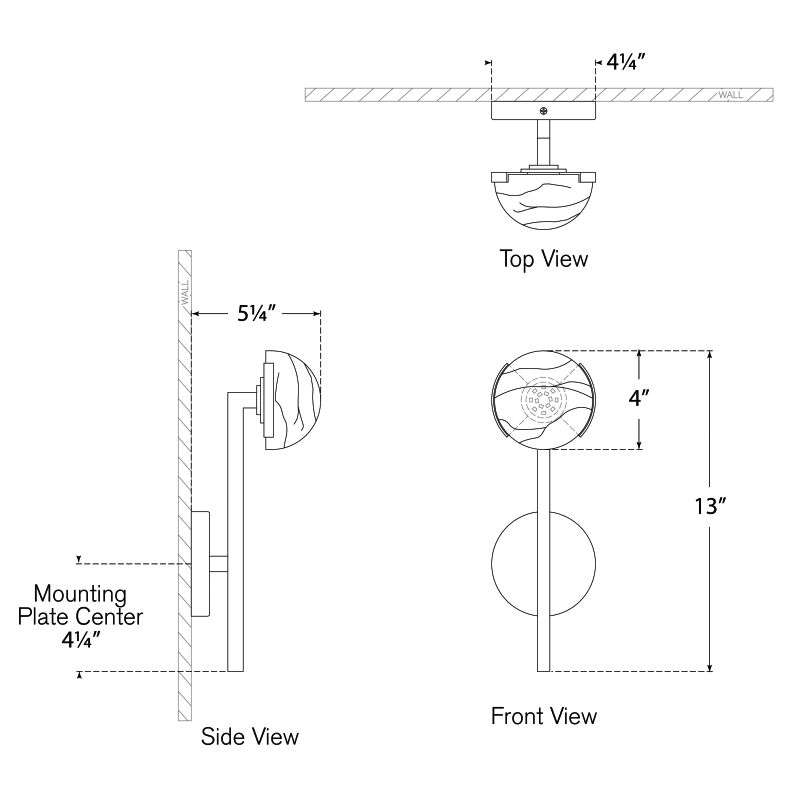 Visual Comfort Signature Pedra Petite Tail Wall Sconce