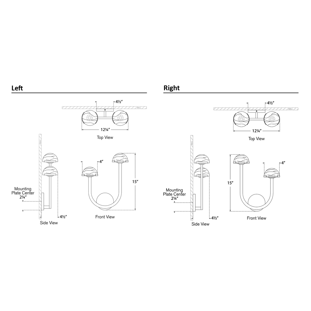 Visual Comfort Signature Pedra Asymmetrical Wall Sconce