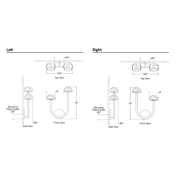 Visual Comfort Signature Pedra Asymmetrical Wall Sconce