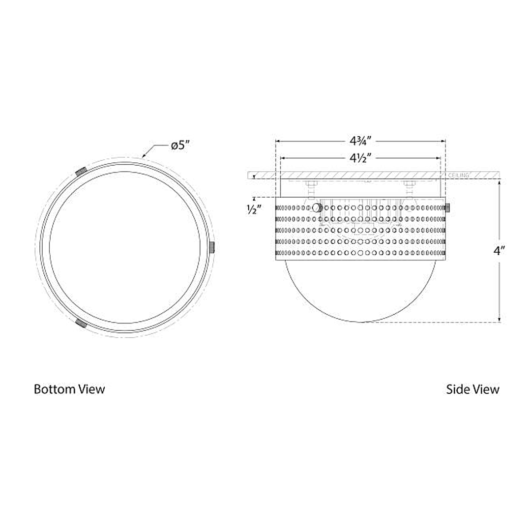 Visual Comfort Signature Precision Solitaire Round Ceiling Light