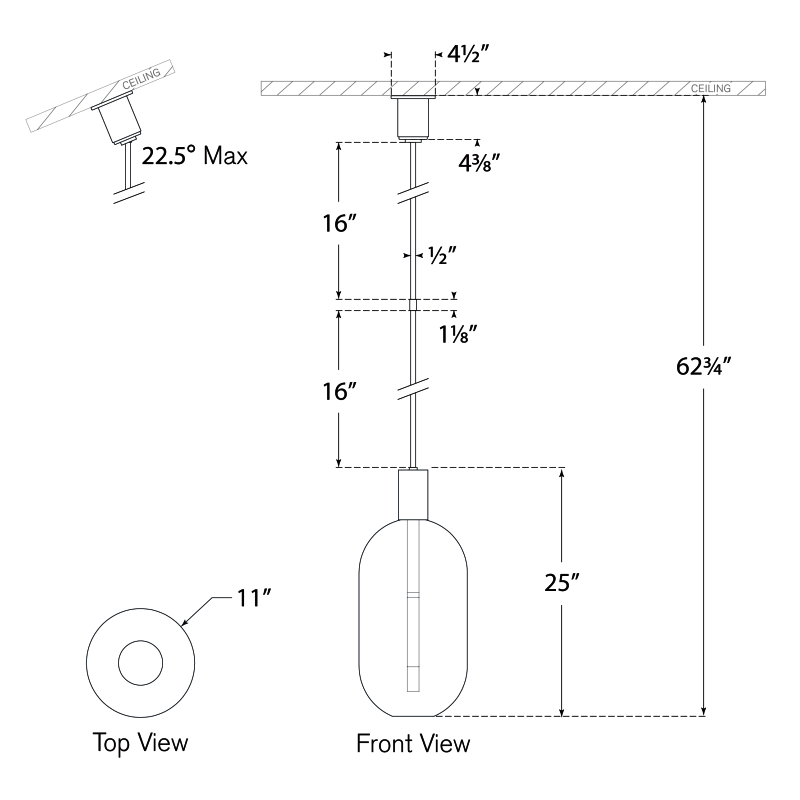 Visual Comfort Signature Nye Tall Pendant