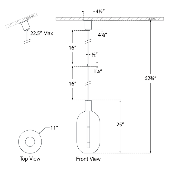 Visual Comfort Signature Nye Tall Pendant