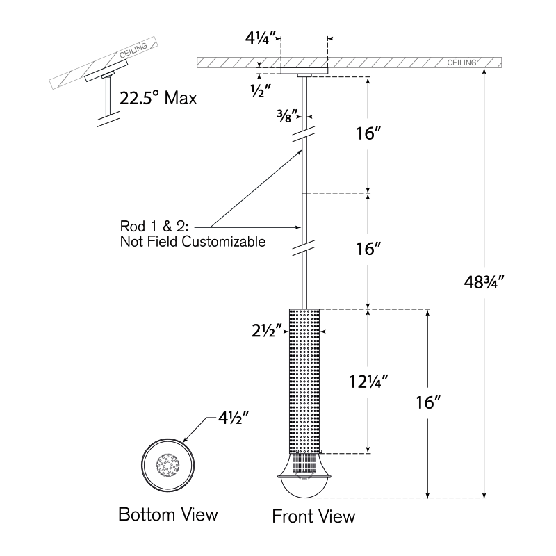 Visual Comfort Signature Precision Elongated Pendant