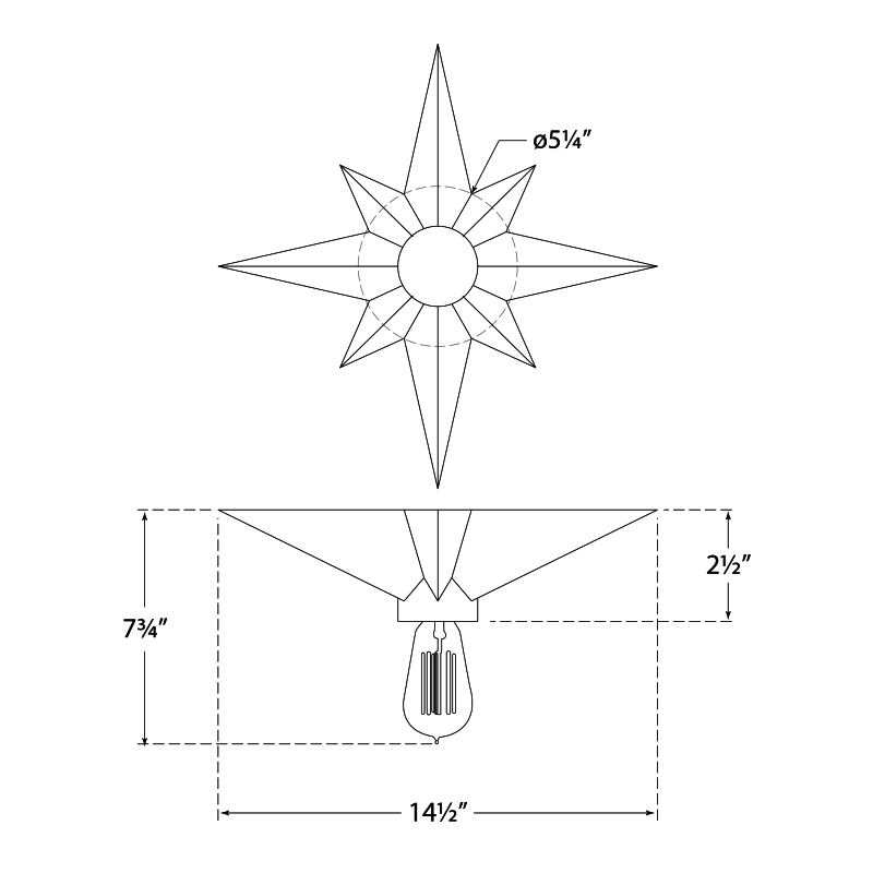 Visual Comfort Signature Star Ceiling Light