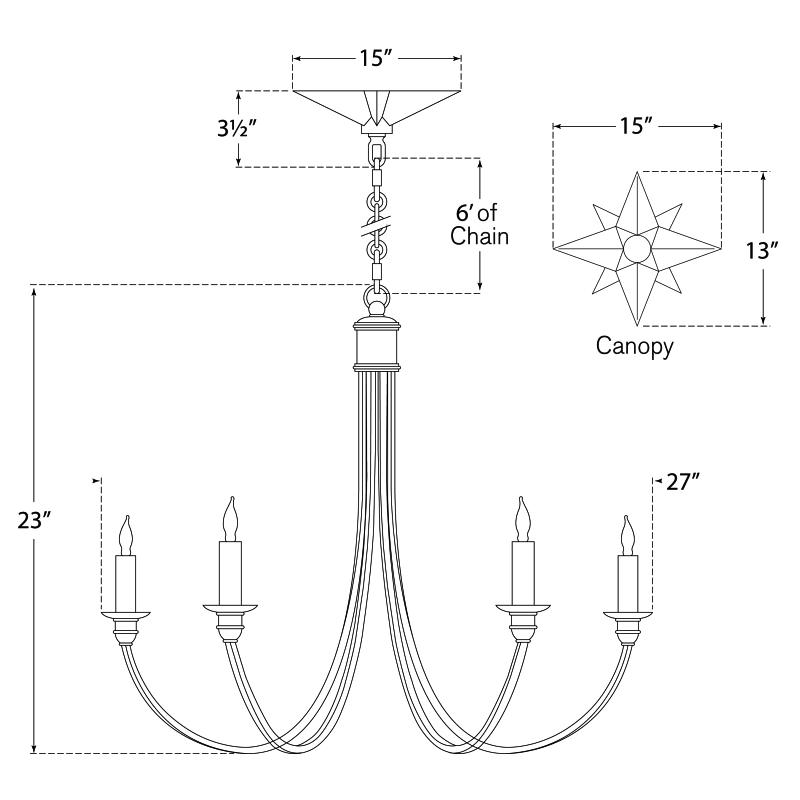 Visual Comfort Signature Venetian Chandelier