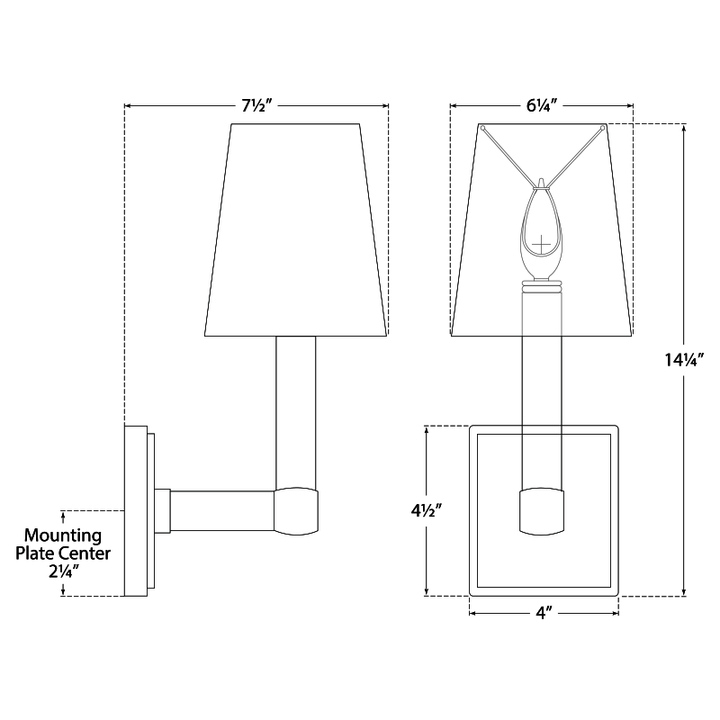 Visual Comfort Signature Square Tube Wall Sconce