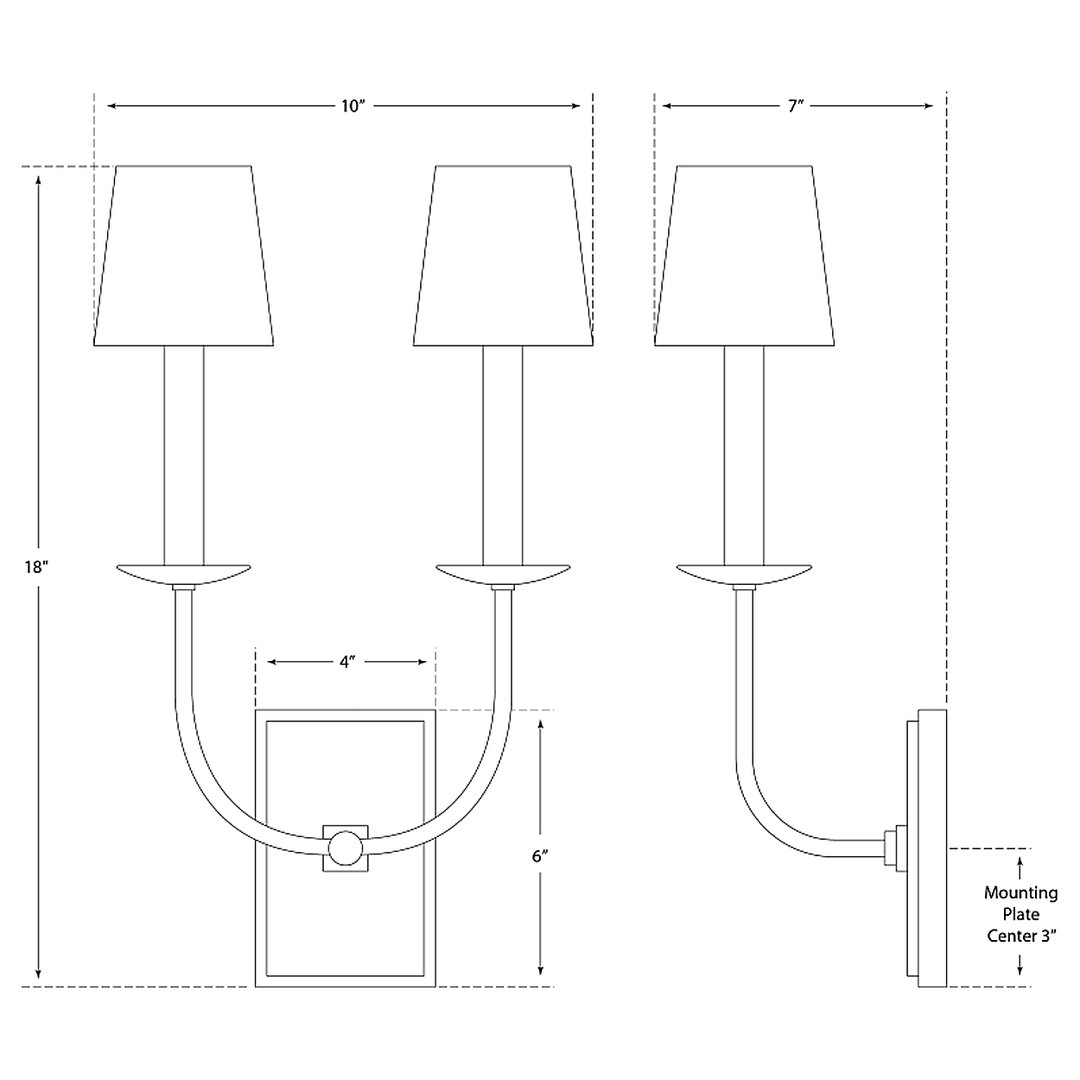 Visual Comfort Signature TT Double Wall Sconce