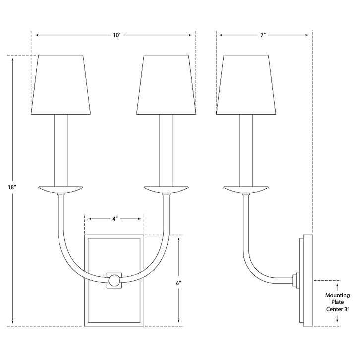 Visual Comfort Signature TT Double Wall Sconce