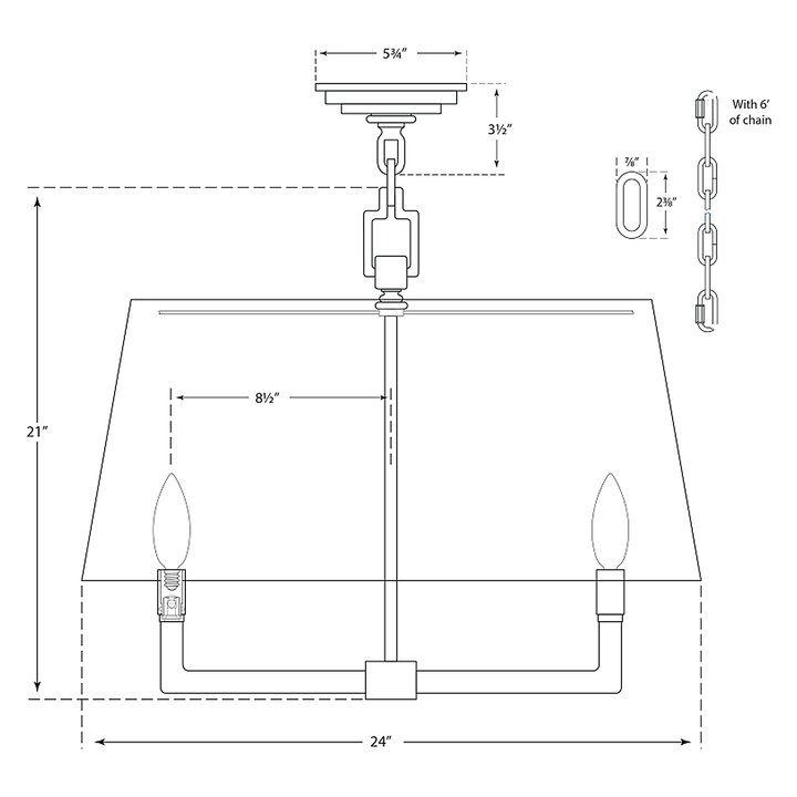 Visual Comfort Signature Square Tube Pendant