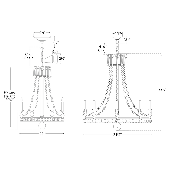 Visual Comfort Signature Regency Chandelier