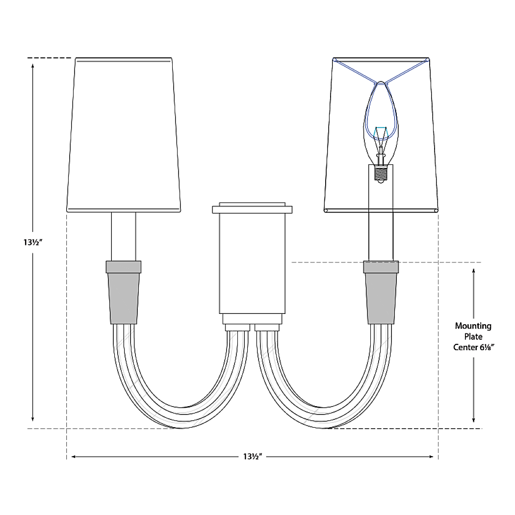 Visual Comfort Signature Vivian Double Wall Sconce